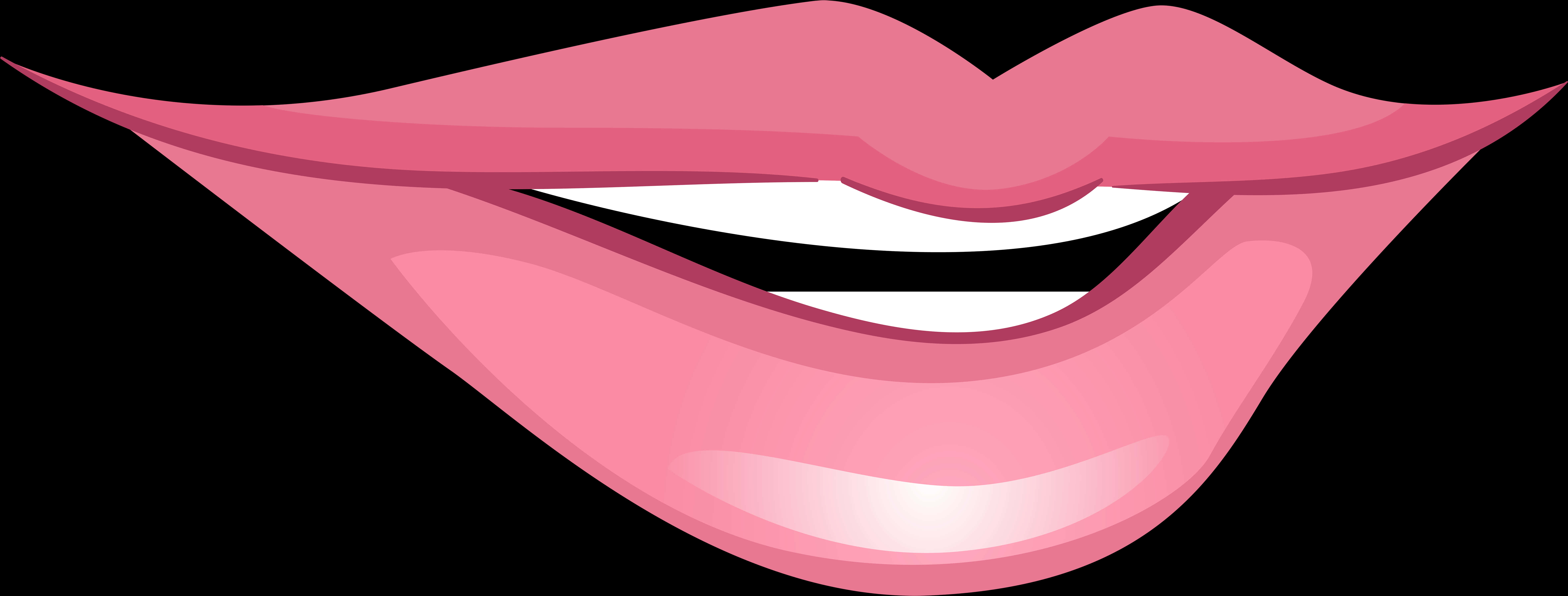 Stylized Cartoon Smiling Mouth SVG