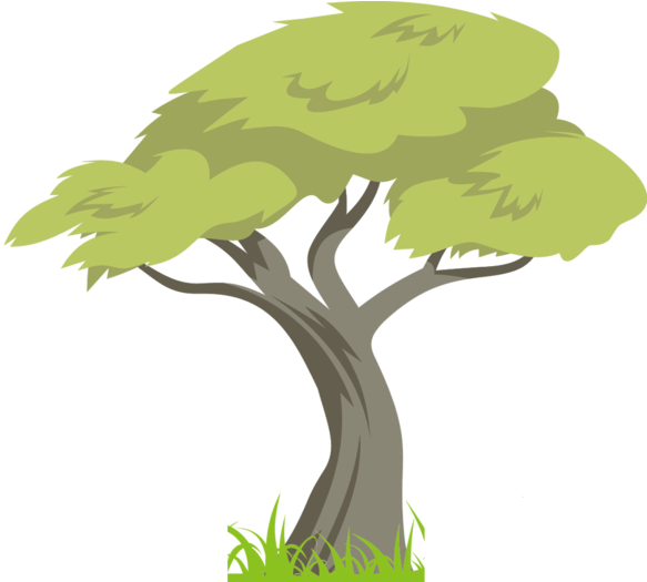 Stylized Cartoon Tree PNG