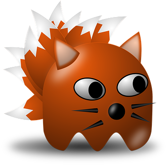 Stylized Cat Emoji Graphic PNG
