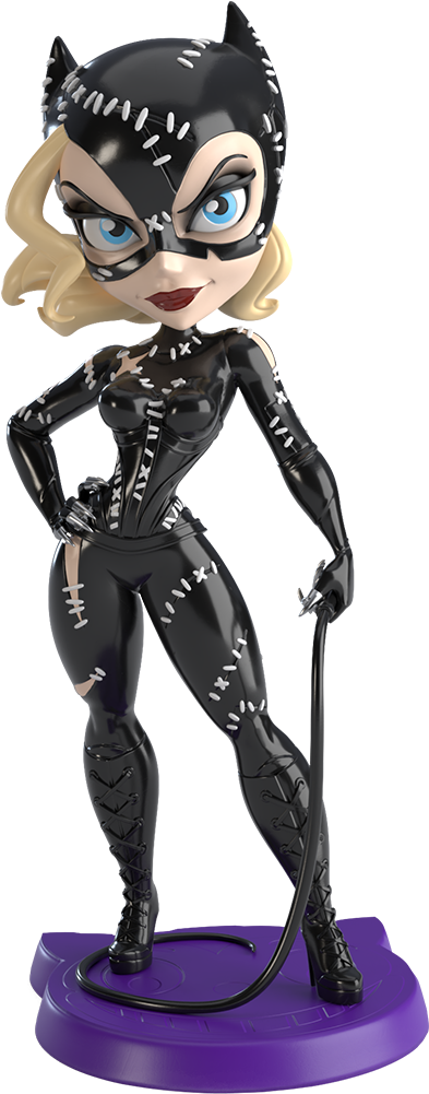 Stylized Catwoman Figurine PNG