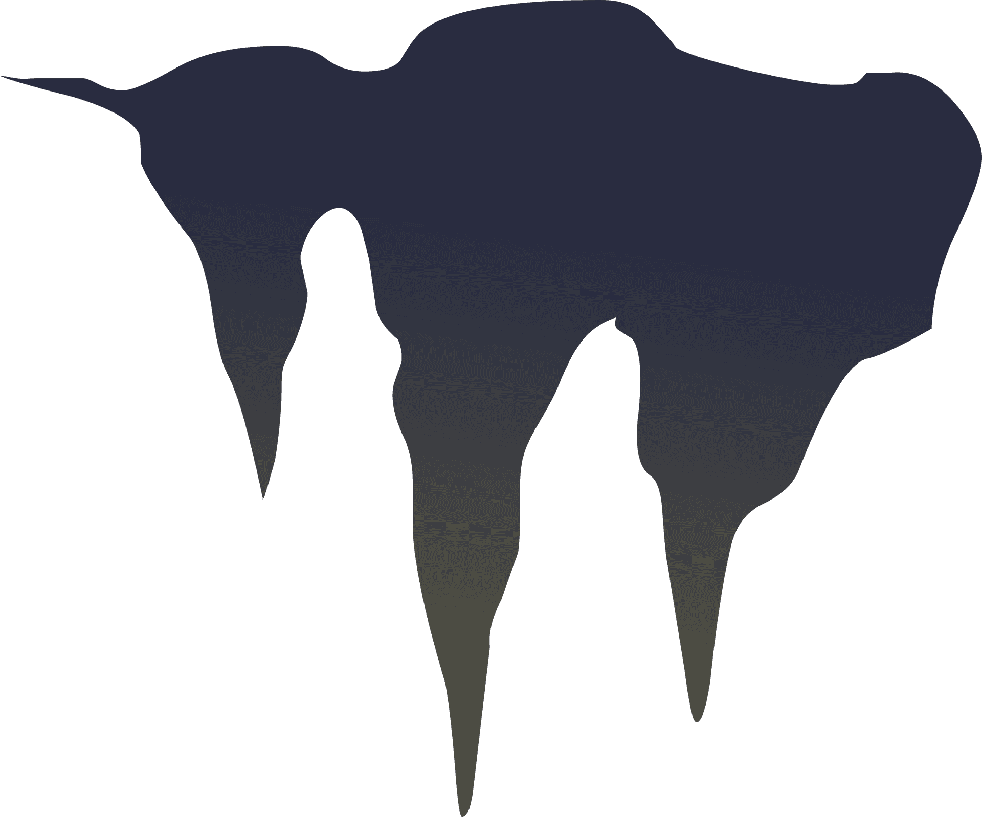 Stylized Cave Icicles Silhouette PNG