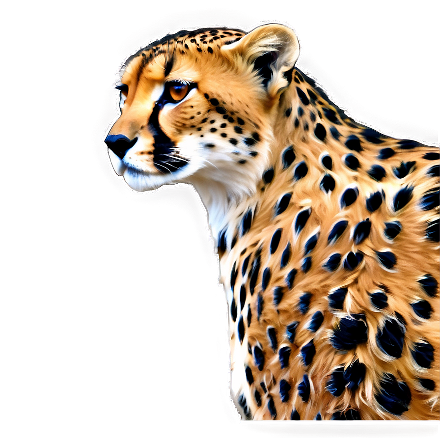 Stylized Cheetah Design Png 06112024 PNG