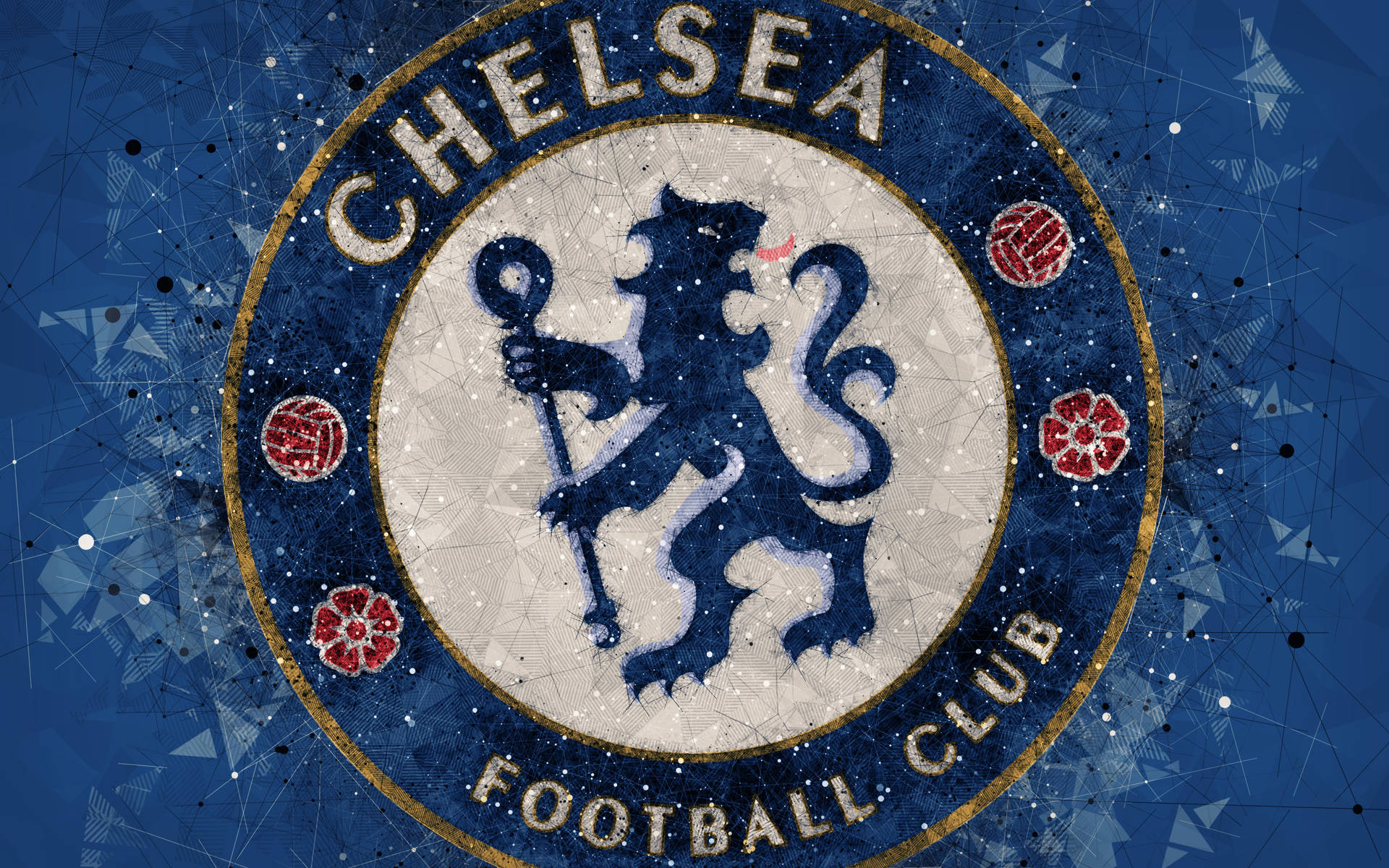 Stylized Chelsea Fc Crest Wallpaper