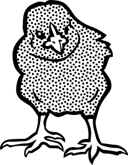 Stylized Chicken Illustration PNG