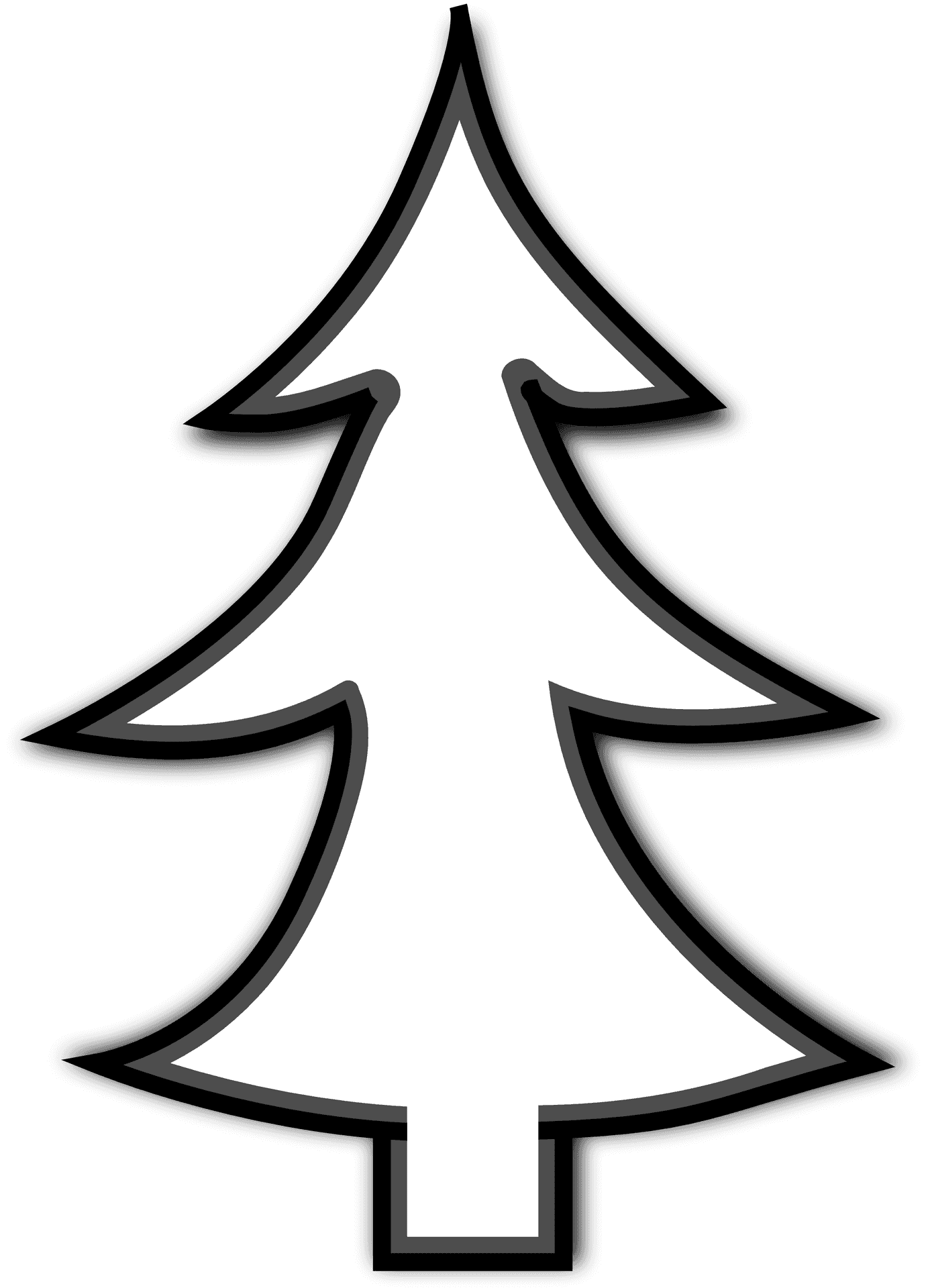 Stylized Christmas Tree Graphic PNG