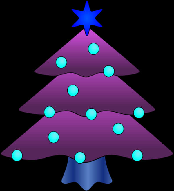 Stylized Christmas Tree Illustration PNG