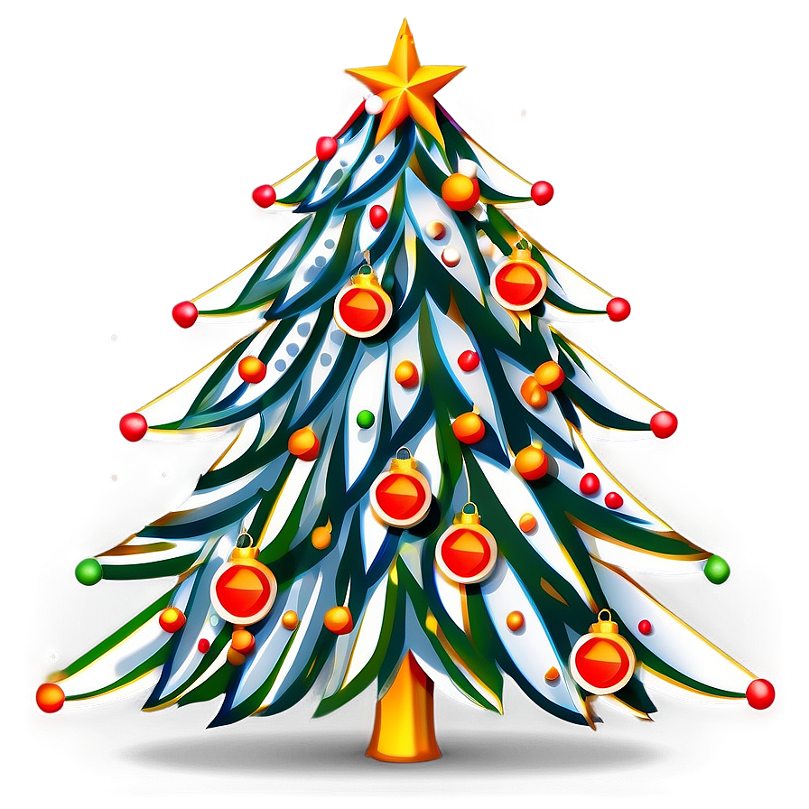 Stylized Christmas Tree Illustration Png 4 PNG