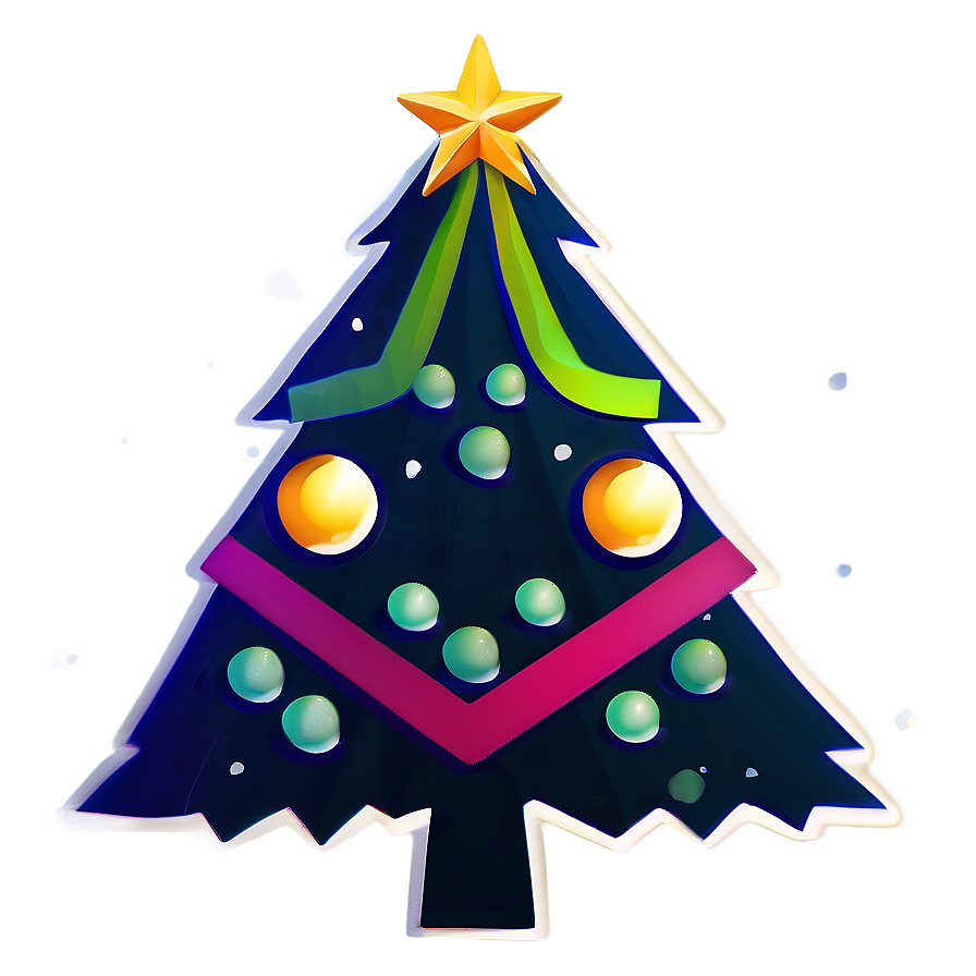 Stylized Christmas Tree Illustration Png Kae96 PNG