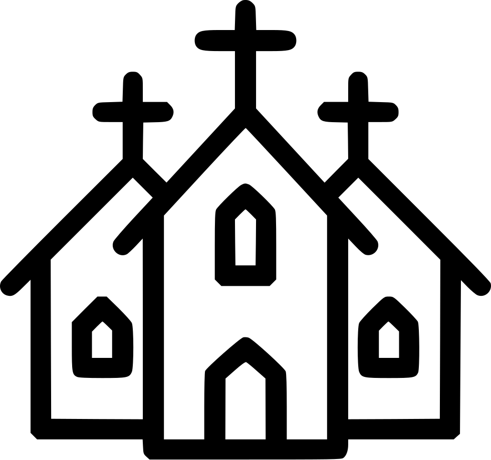 Stylized Church Outline PNG