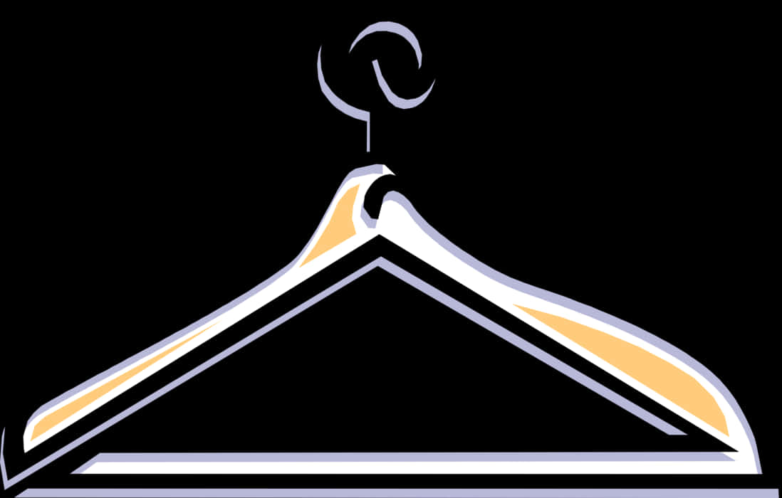 Stylized Clothes Hanger Graphic PNG