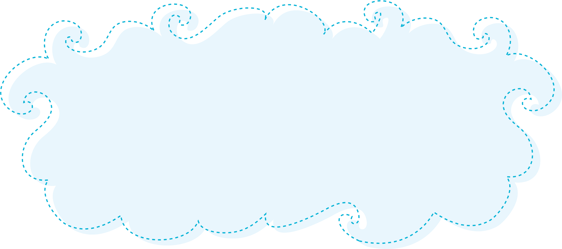 Stylized Cloud Frame Clipart PNG
