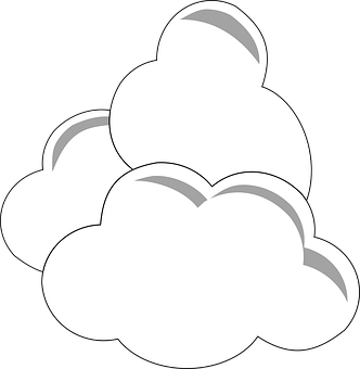 Stylized Cloud Vector Illustration PNG