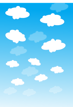 Stylized Clouds Gradient Background PNG