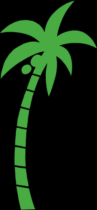 Stylized Coconut Tree Graphic PNG