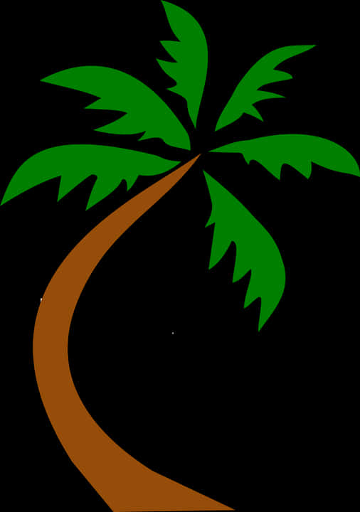 Stylized Coconut Tree Graphic PNG