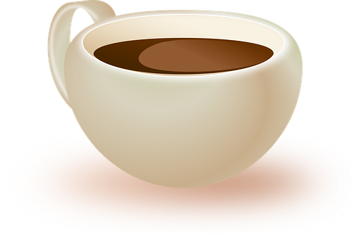 Stylized Coffee Cup Graphic PNG