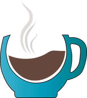 Stylized Coffee Cup Graphic PNG