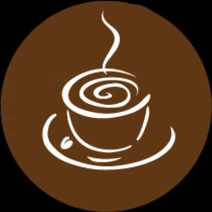 Stylized Coffee Cup Icon PNG