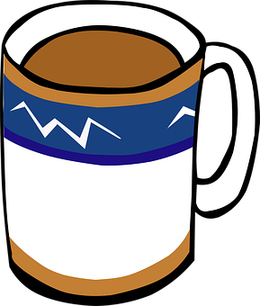 Stylized Coffee Mug Graphic PNG