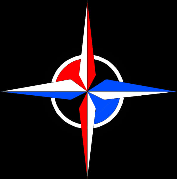 Stylized Compass Rose Graphic PNG