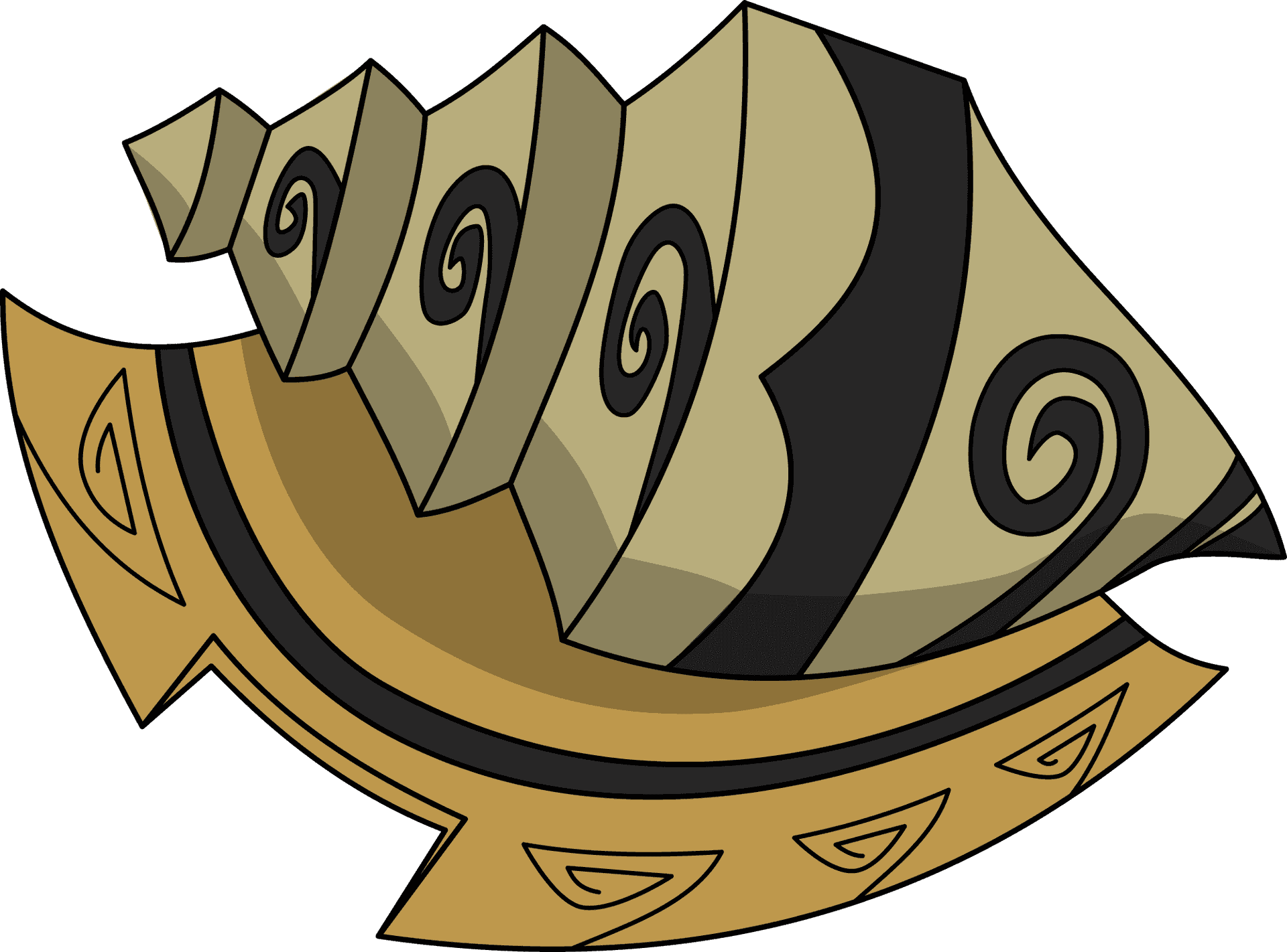 Stylized Conch Shell Illustration PNG