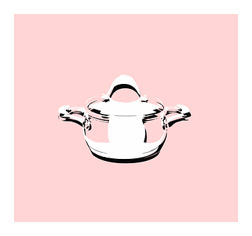 Stylized Cooking Pot Illustration PNG