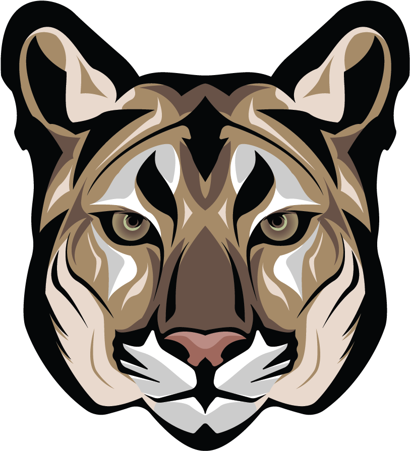 Download Stylized Cougar Face Illustration | Wallpapers.com