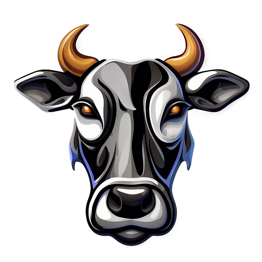 Stylized Cow Head Logo Png Jro PNG