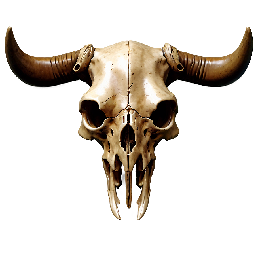 Stylized Cow Skull Png 3 PNG