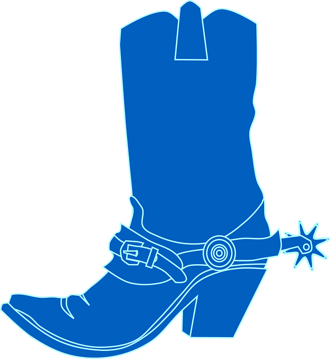 Stylized Cowboy Boot Outline PNG