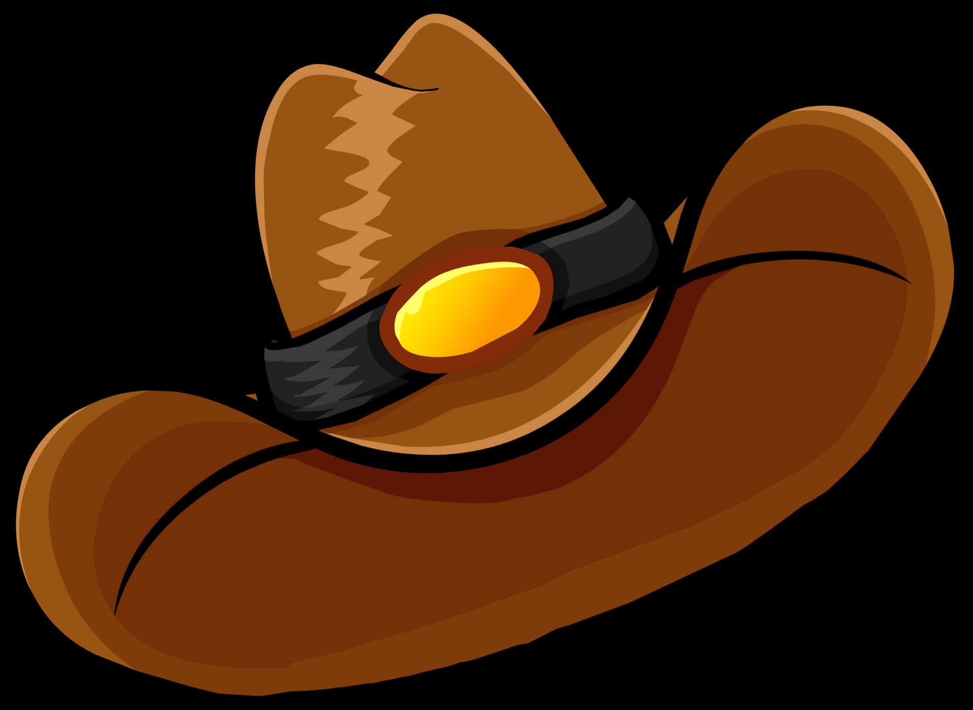 Stylized Cowboy Hat Illustration PNG