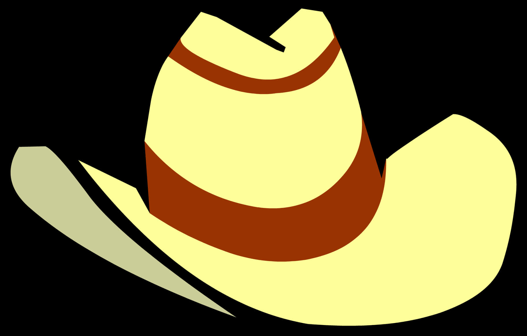 Stylized Cowboy Hat Vector PNG