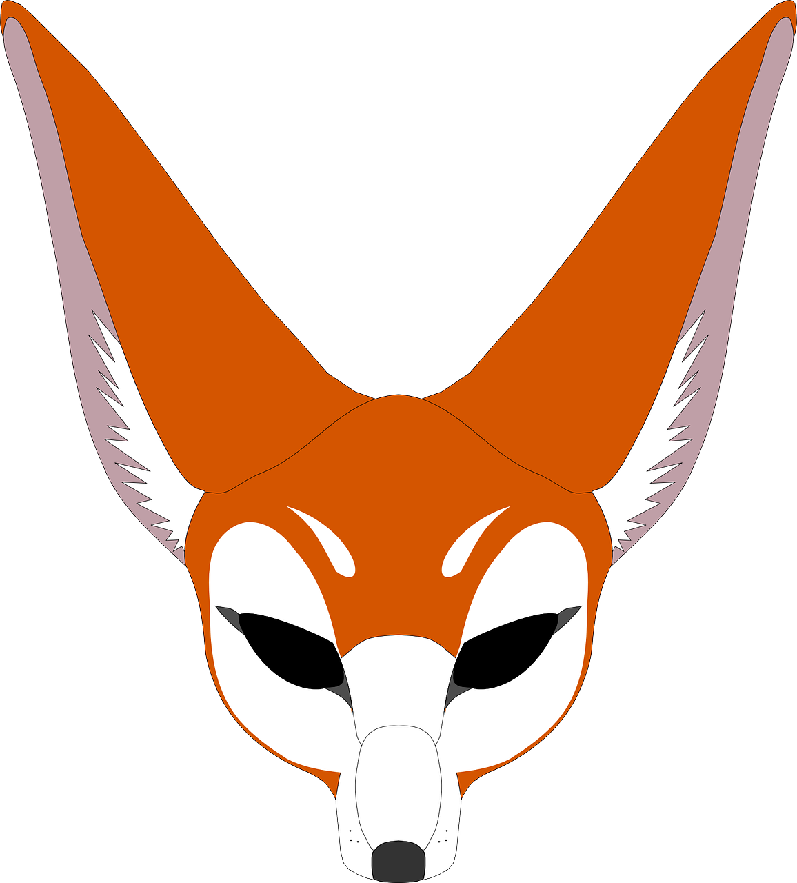 Stylized Coyote Head Illustration PNG