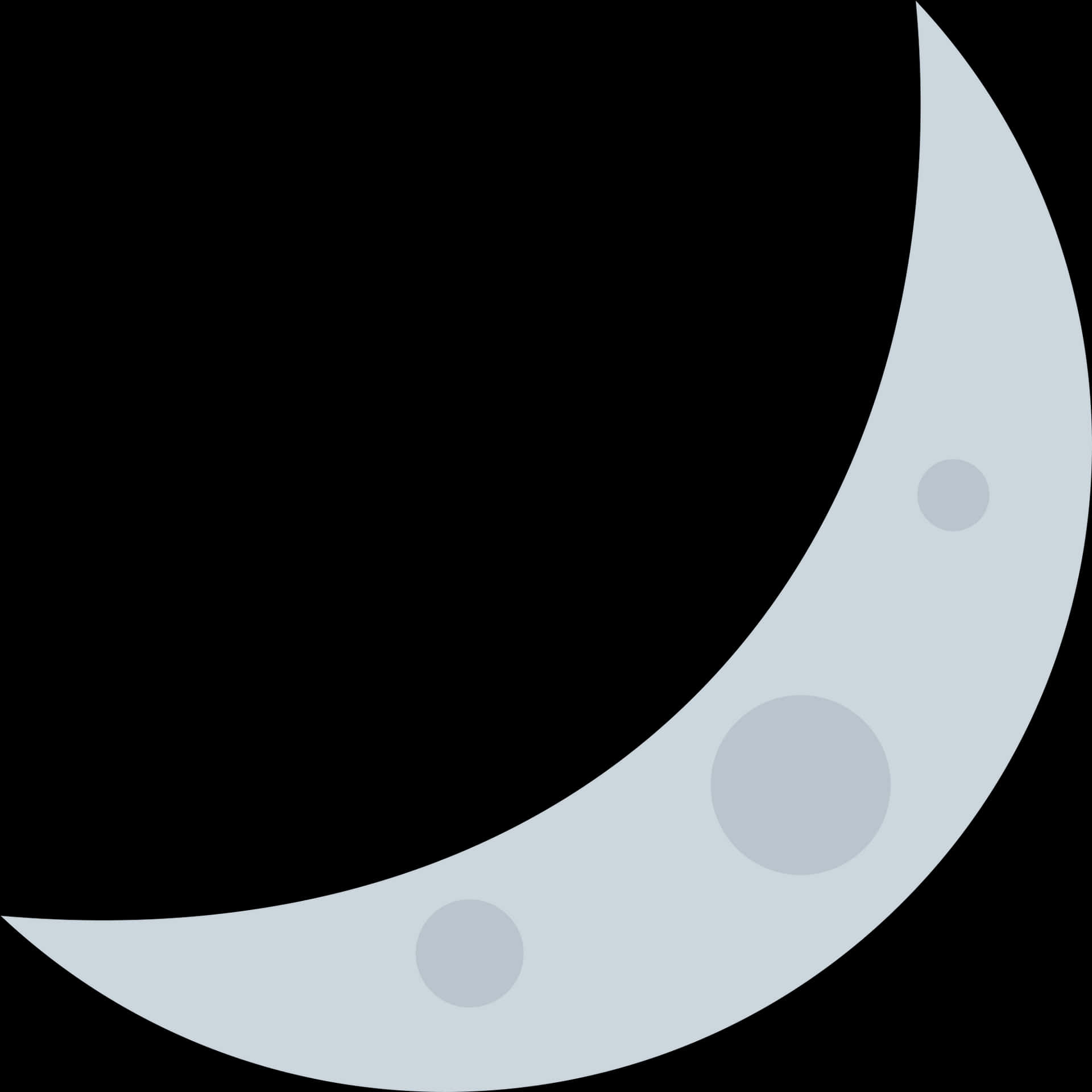 Stylized Crescent Moon Graphic PNG