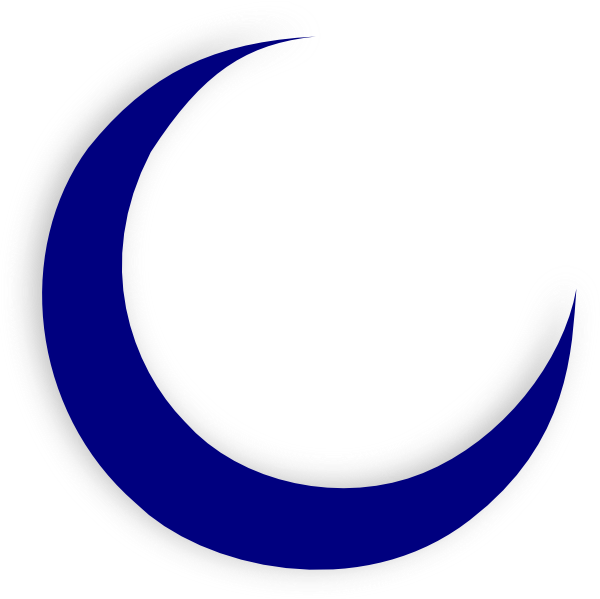 Stylized Crescent Moon Graphic PNG