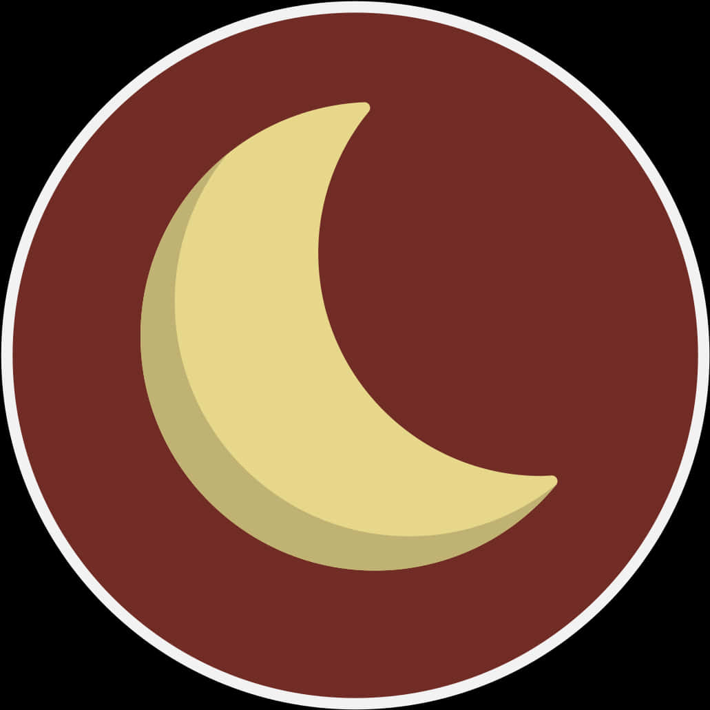 Stylized Crescent Moon Icon PNG