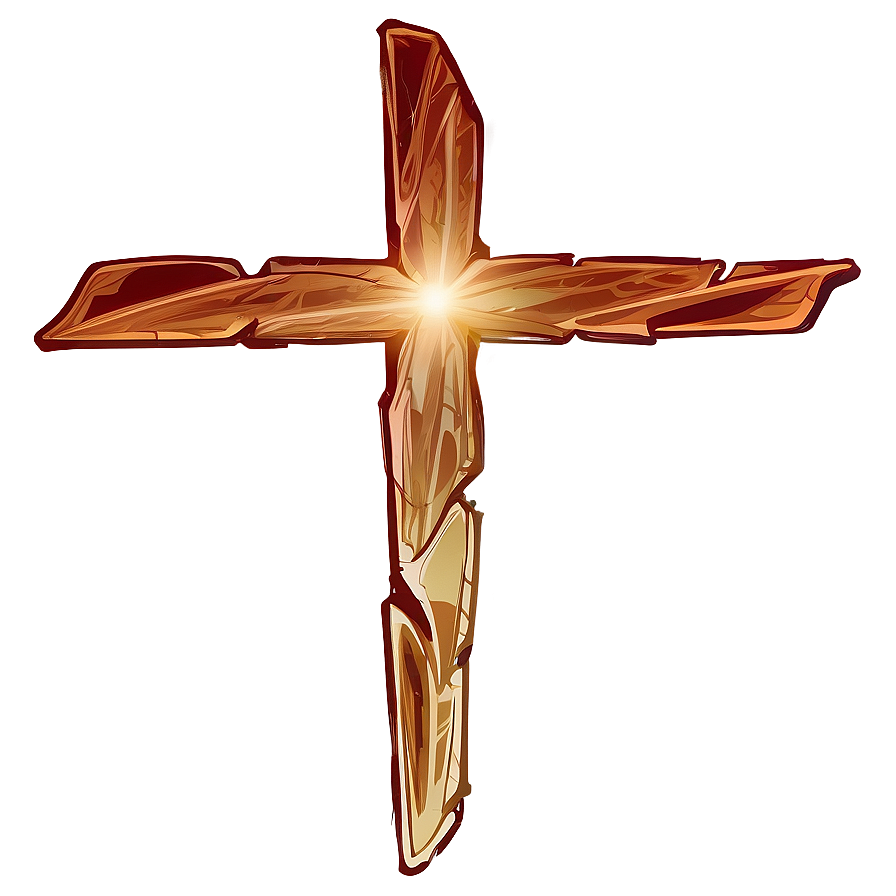 Stylized Cross Drawing Png 04302024 PNG