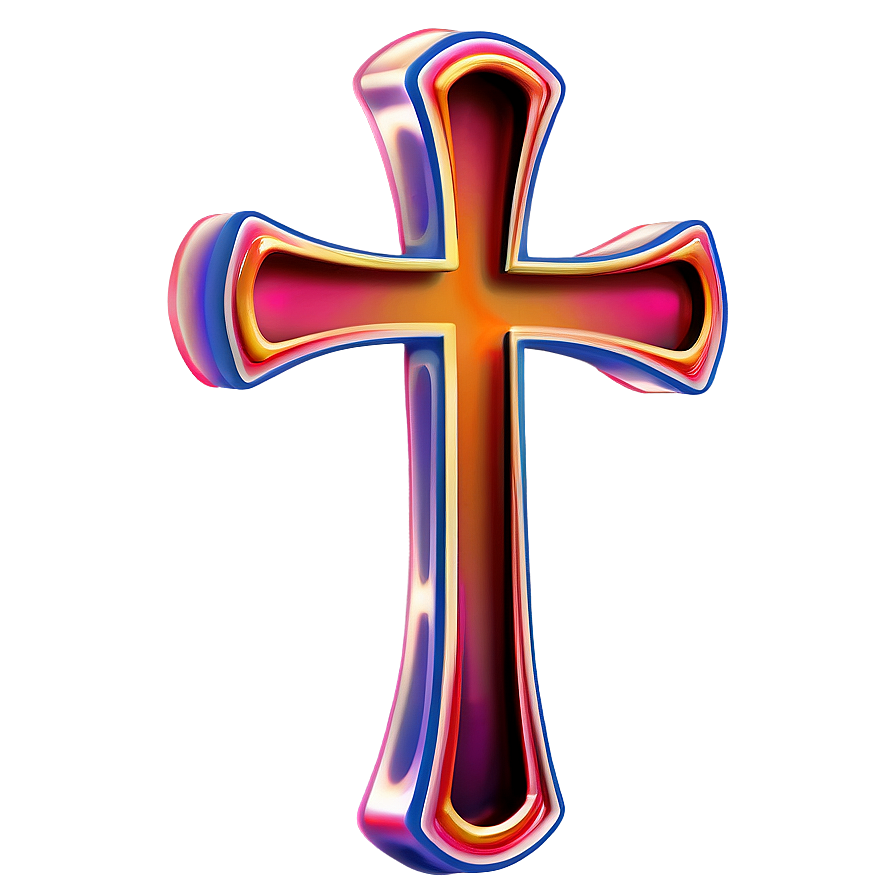 Stylized Cross Outline Png Dqi42 PNG