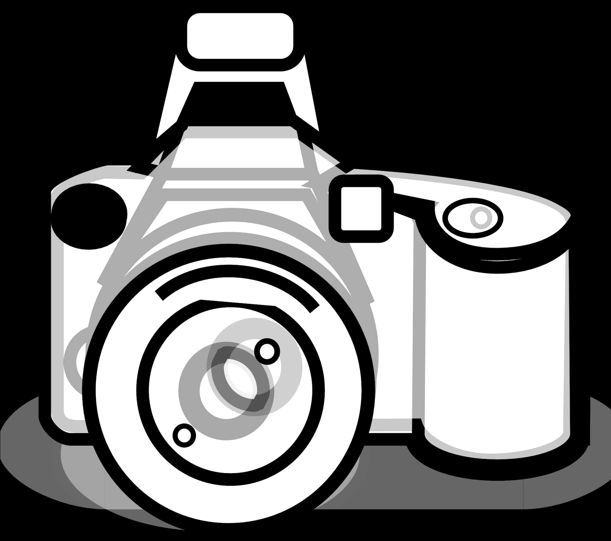 Stylized D S L R Camera Graphic PNG