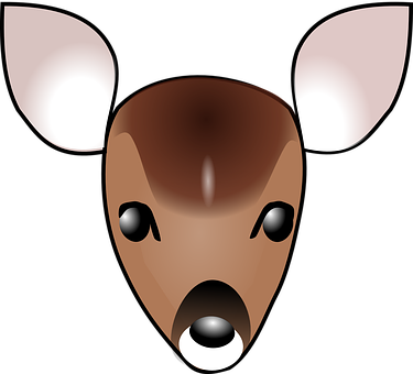 Stylized Deer Head Illustration PNG