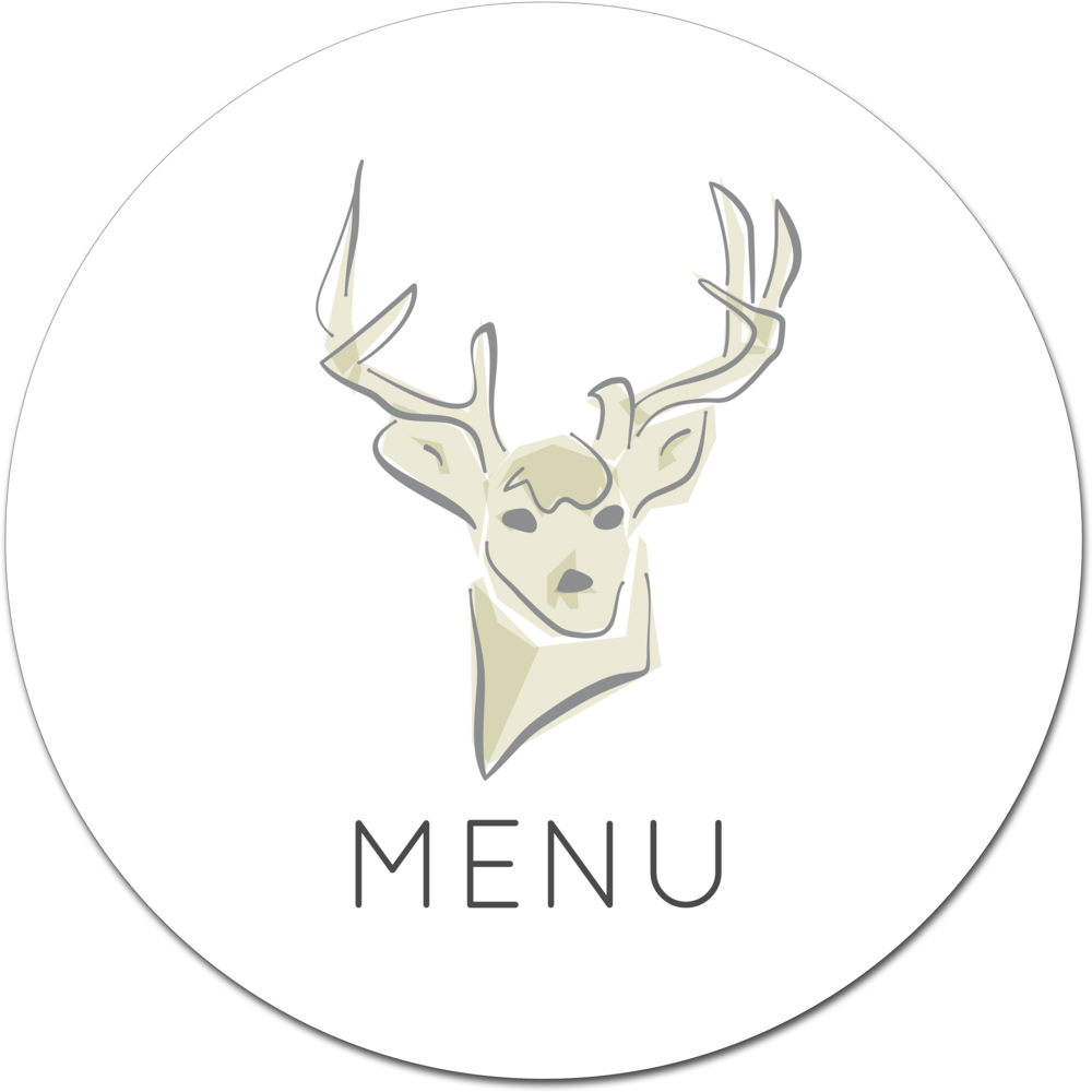 Stylized Deer Menu Icon PNG