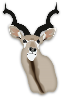 Stylized Deer Portrait PNG