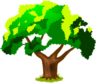 Stylized Digital Art Tree PNG