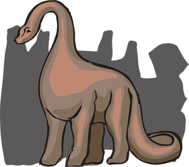 Stylized Dinosaur Illustration PNG