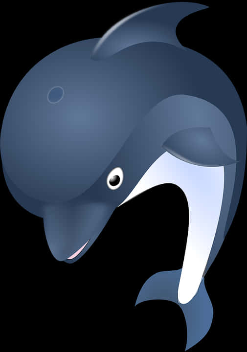 Stylized Dolphin Illustration PNG