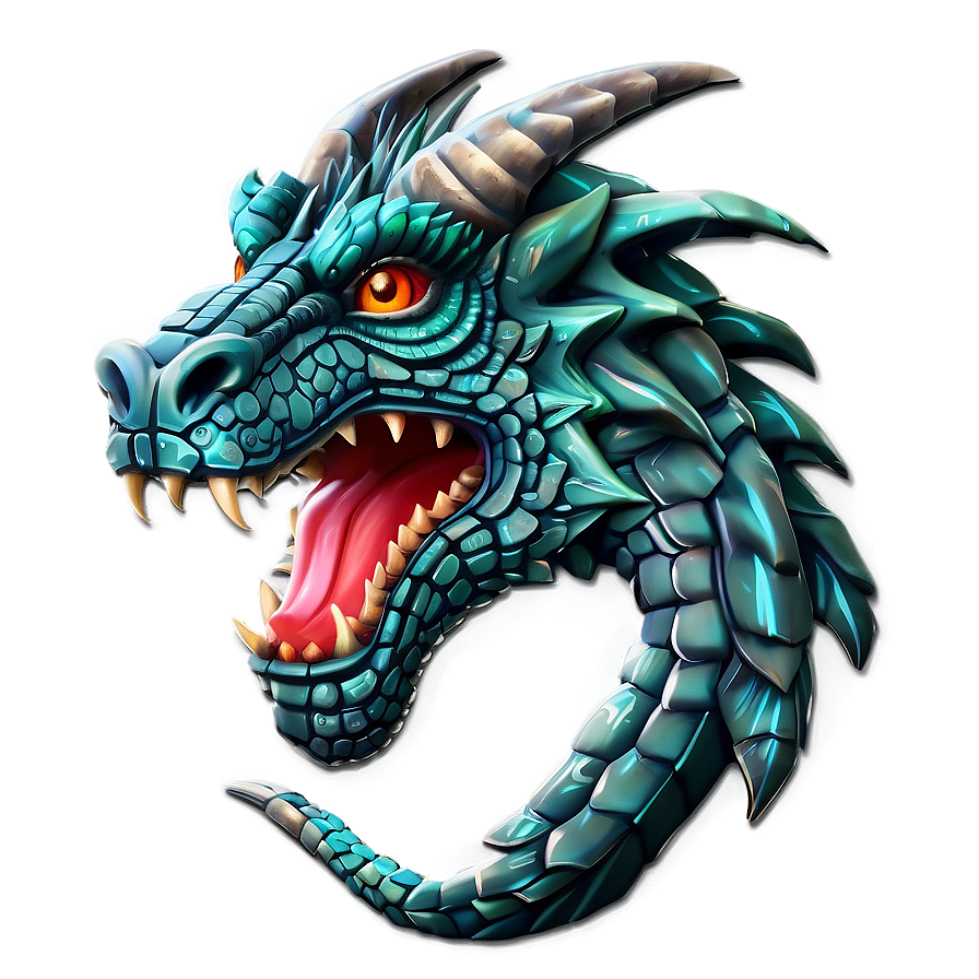 Stylized Dragon Mascot Png 05032024 PNG
