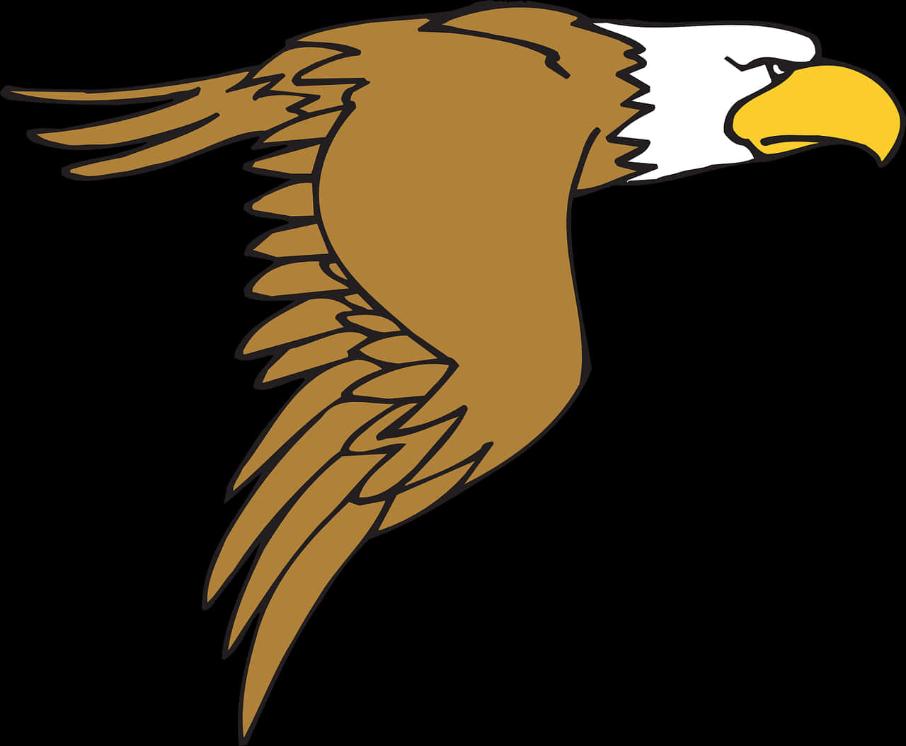 Stylized Eagle Head Graphic PNG