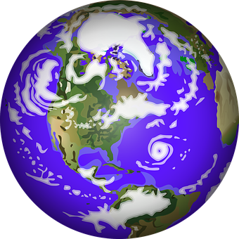Stylized Earth Artistic Representation PNG