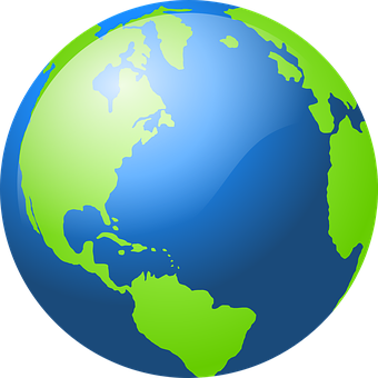 Stylized Earth Globe Graphic PNG