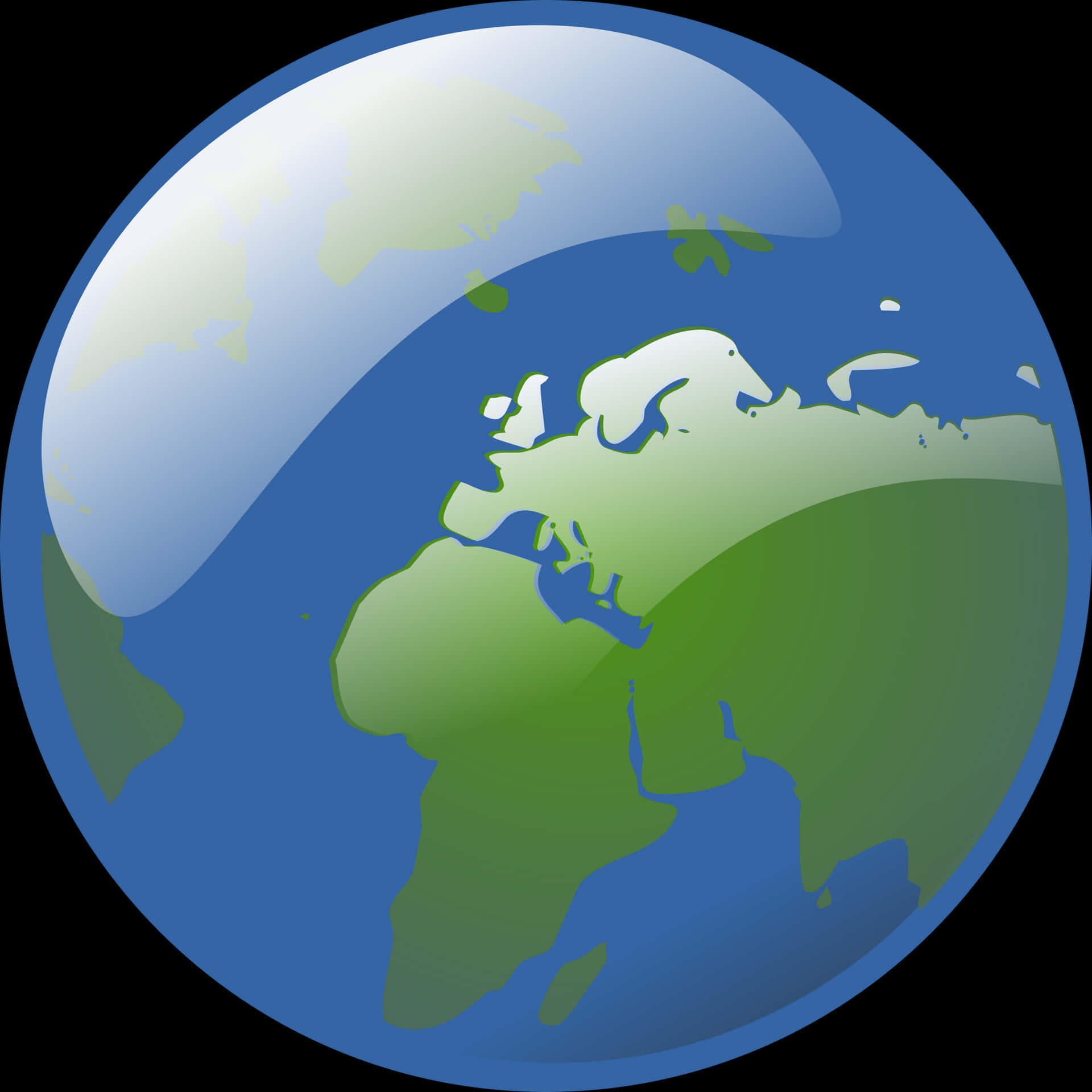 Stylized Earth Illustration PNG